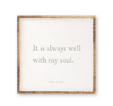 It is always well with my soul