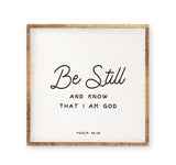 Psalm Collection | 19 x 19" Framed Wood Sign