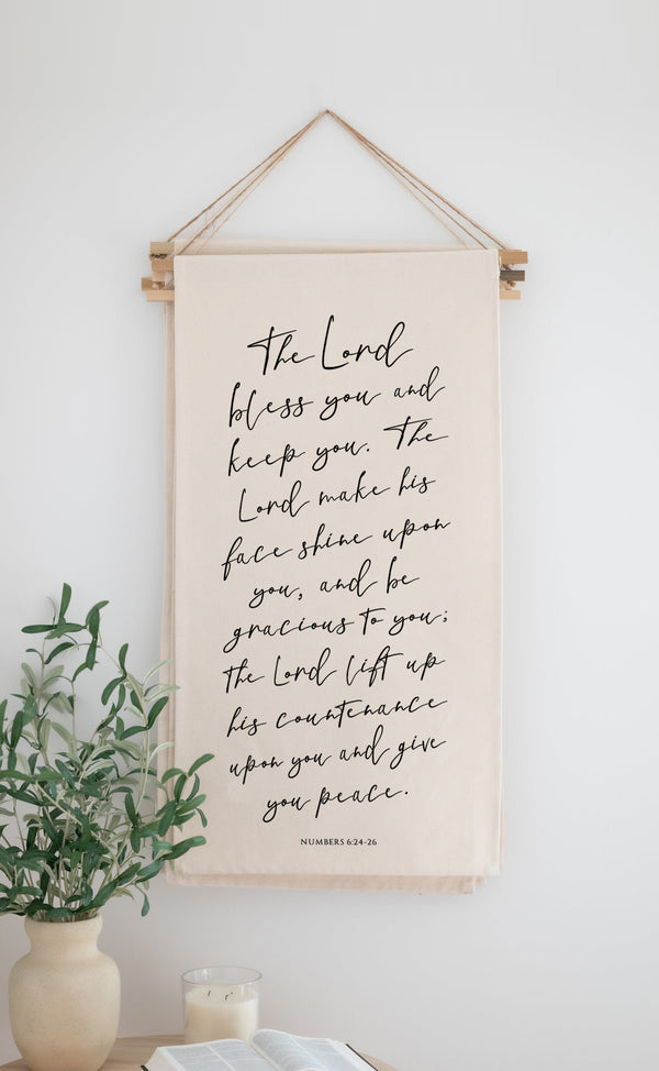 Hanging Scroll Banner | The Lord Bless You
