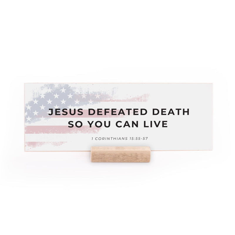 7.5 x 2.75" | Charlie Kirk | Jesus Defeated Death