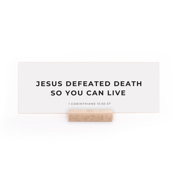 7.5 x 2.75" | Charlie Kirk | Jesus Defeated Death