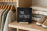 The Littles - White on Distressed Black - Playroom Cubby - 4x4 Shelf Sitter
