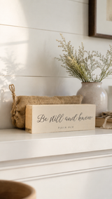 Be still and know