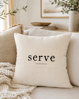 Serve One Another | Pillow | Square or Lumbar | Hand-Sewn