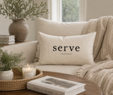 Serve One Another | Pillow | Square or Lumbar | Hand-Sewn
