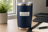 I Work for the KING Office Tumbler High Quality Sticker