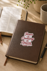 Jesus Is Coming to Town Revelation 22_12 Prayer Journal Weather Resistant Sticker
