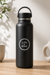 Life Is God Colossians 1_16 Water Bottle Vinyl Sticker