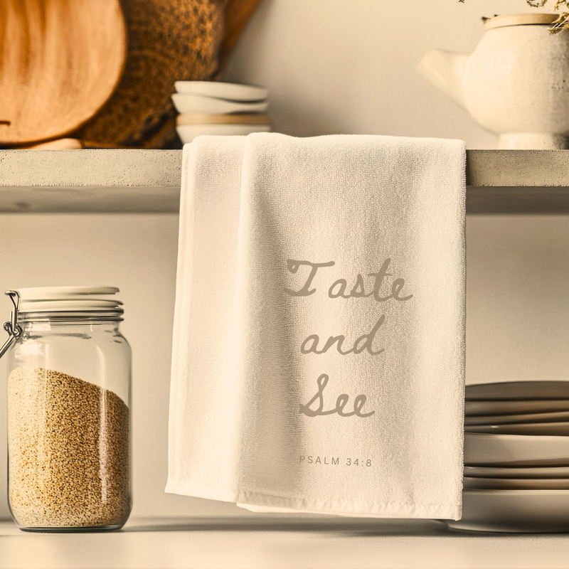 SCRIPTURE TEA TOWEL COLLECTION - Christian Kitchen Decor, Faith Based Gift