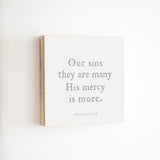 14 x 14" | BF | Our Sins They Are Many
