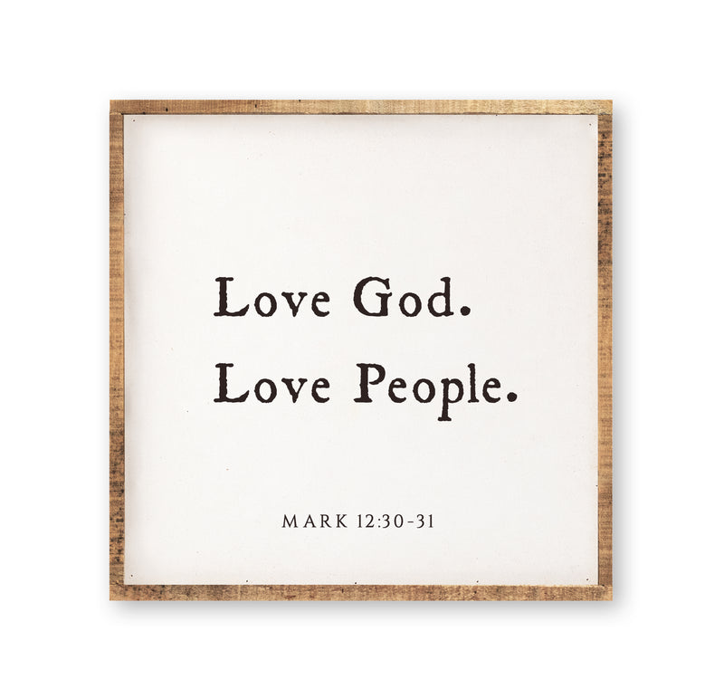 Love God. Love People.