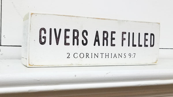 Givers are Filled
