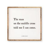 The man on the middle cross