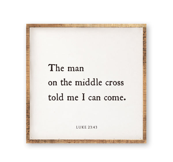 The man on the middle cross