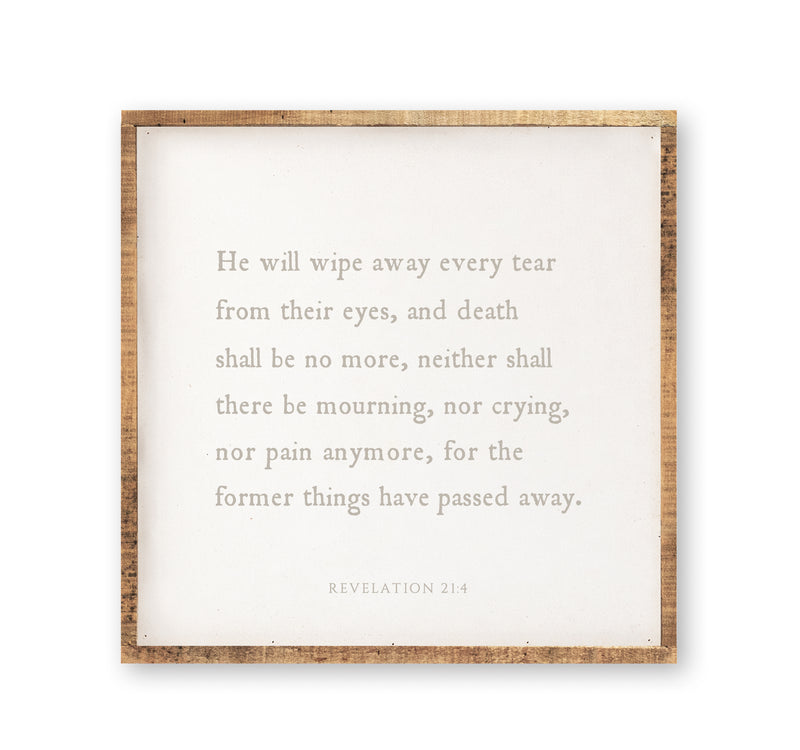 He will wipe away every tear