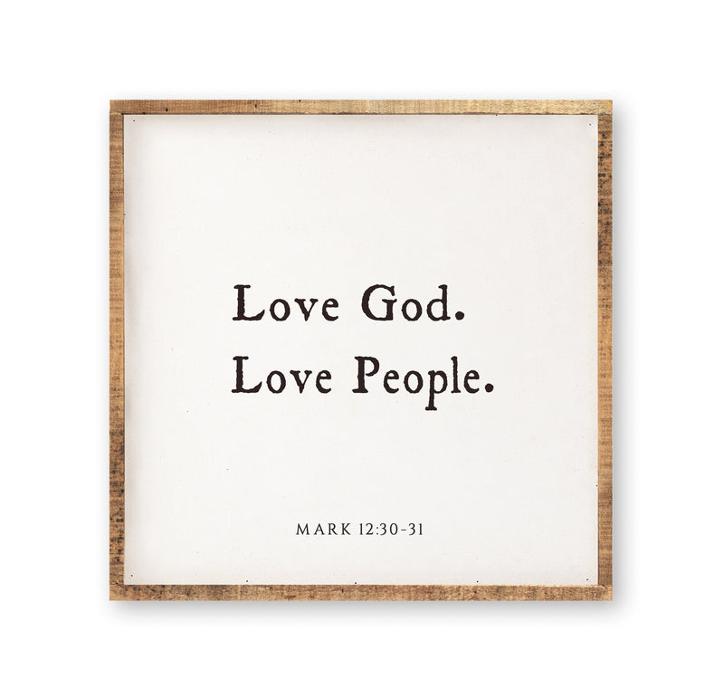 Love God. Love People.