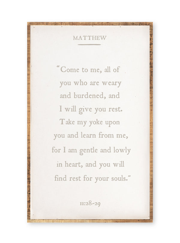 Matthew 11:28-29