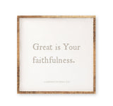 Great is Your faithfulness.