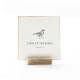 Look at the Birds - Sunlit Breakfast Nook Console - 4x4 Animal Shelf Sitter