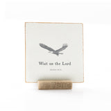Wait on the Lord - Quiet Home Office Credenza - 4x4 Animal Shelf Sitter