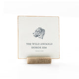 The Wild Animals Honor Him - Warm Family Room Floating Shelf - 4x4 Animal Shelf Sitter