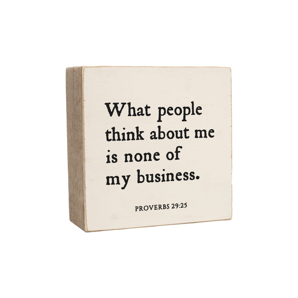6 x 6" | What People Think About Me