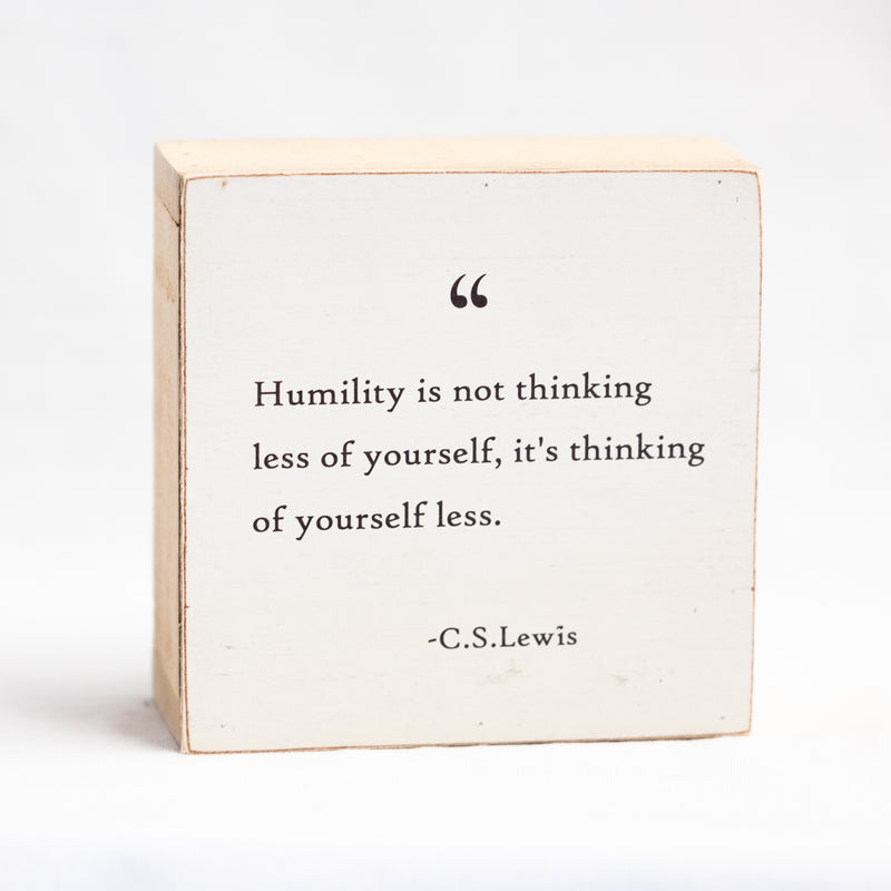 Humility is not thinking
